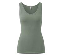 DÃ©bardeur col rond en jersey de coton femme QS Vert XS