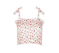 DÃ©bardeur court smockÃ© femme Lisca Java Blanc M