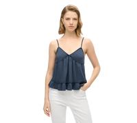 DÃ©bardeur en jersey Ã volants femme Superdry Bleu M