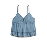 DÃ©bardeur en jersey Ã volants femme Superdry Bleu S