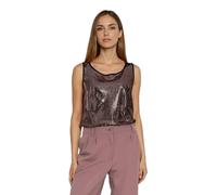 DÃ©bardeur femme Nife Shiny Wide-strap Marron 36