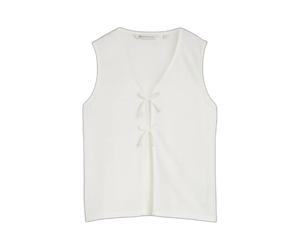 DÃ©bardeur structurÃ© nÅuds femme Tom Tailor Denim Blanc S