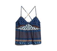 DÃ©bardeur tissÃ© imprimÃ© femme Superdry Bleu S