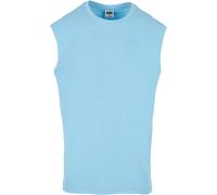 Urban Classics T-shirt sans manches homme à bord ouvert, col rond, coton, Bleu Baltique S