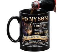 Da Caffè Per Figlio - In Ceramica Classica 330ml, Mug Resistente Tema Famiglia Per Colazione E Bevande Calde, Casa, Giardino, Balcone, Picnic, Birra, Whisky, Regalo Compleanno