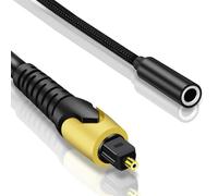 Da Convertisseur optique vers audio 3,5 mm Toslink vers jack Aux Digital vers analogique Adaptateur optique avec câble audio amovible de 1,5 m pour HDTV Blu-Ray HD DVD