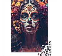 Da_de_los_Muertos_Fiesta Puzzle de 1000 pièces pour adultes Puzzle rectangulaire créatif Cadeaux de Noël Puzzle en papier Jeu de puzzle Jouet (38x26 cm)