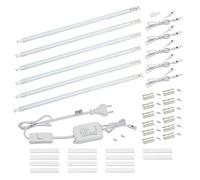 DA LIGHT Lampe LED sous meuble avec interrupteur 8,5 W 760 lm 4000 K Blanc neutre Barre lumineuse pour cuisine, armoire avec bandes de 6 x 26 cm - Extensible par système enfichable