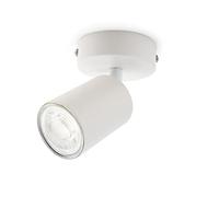 DA LIGHT Plafonnier LED à 1 flamme, pivotant et orientable Spot mural GU10 (sans ampoules) Plafonnier rétro/vintage 230V blanc pour salon chambre cuisine