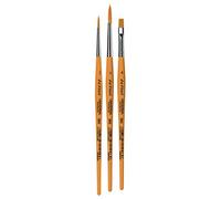 da Vinci 3503-3 Student Series Ensemble de pinceaux synthétiques avec manche laqué pour tous supports