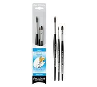 da Vinci Série 5386 Ensemble de pinceaux pour Peinture à l'eau, Poils, Bleu/Vert, 30 x 30 x 30 cm