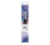 da Vinci Casaneo 5391 Lot de 2 pinceaux pour aquarelle Schmincke Horadam Supergranulation Couleurs Blanc