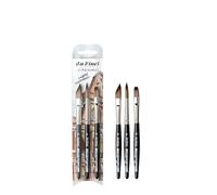 da Vinci, CASANEO pour aquarelle XS, fibres synthétiques, pinceaux d'artiste, peinture à l'aquarelle, peintures acryliques liquides, fabriqué en Allemagne, set, taille 0