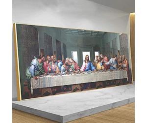 Da Vinci célèbre peinture sur toile copie "La Cène" moderne art mural impression affiche décoration impression photo 40x80cm (15"x31") sans cadre