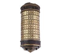 Da Vinci Code Cryptex Lettre Mot de Passe Verrouillage Bague, Mini Cryptex Lock D'anniversaire de la Saint-Valentin avec Bagues pour Elle, Mot de Passe par Défaut : ILOVEU