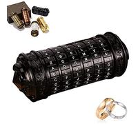 Da Vinci Code Mini Cryptex idee Cadeau St Saint Valentin Homme Femme Maman Original de Puzzle de Code avec Deux Anneaux idee Rigolo Secret Personnalisé Cadeau Noel Couple Copine Maman Papa