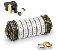 Da Vinci Cryptex - Boîte à puzzle - Mini cadenas Cryptex avec compartiment secret - Boîte à code numérique - Cadeau romantique pour la Saint-Valentin, un anniversaire - Pour partenaires et couples