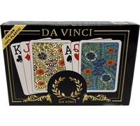 Da Vinci Fiori, Italien 100% plastique Cartes à jouer, Ensemble de mode 2 platines, wCoque rigide et 2 cartes de coupe ; Choisissez à partir de poker Taille Jumbo Index ou pont Taille regular Index,