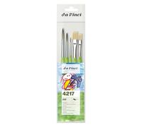 da Vinci, FIT Synthetics & Synthetics Bristle, Set, 5 pinceaux, Fibres synthétiques Souples, Acrylique, Aquarelle, Huile, pour Les Loisirs et l'école, fabriqués en Allemagne, Tailles 2, 6, 12, 8, 12