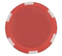 DA VINCI Lot de 100 jetons de poker en argile composite 6 bandes 11,5 g pour impression UV directe ou étiquettes incrustées (rouge)