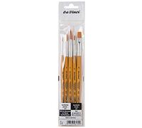 Da Vinci Lot de 5 pinceaux Ronds et Plats Orange