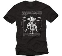Da Vinci Mens T Shirt with Alien Evolution Men Gamer Nerd Area 51 Shirt
