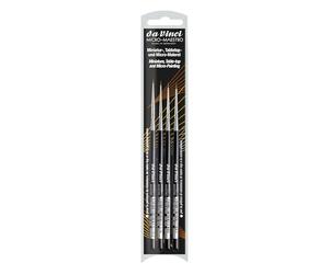 Da Vinci : Micro Maestro : Kolinsky Red Sable Brush : Série 100 : Lot de 4