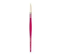 da Vinci, Pretty Pink Edition, Pinceau Aquarelle Rond, Taille 2 synthétique | Fibres ondulées extra-douces à forte capacité de charge, montées à la main dans une virole plastique.
