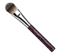 da Vinci, PRETTY PINK - Pinceau à fond de teint plat en fibres synthétiques végétaliennes extra fines - Fond de teint liquide et crémeux - Finition uniforme - Manche en bois laqué - Virole argentée