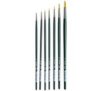 Da Vinci Serie 1670 Nova Pinceau synthétique,Long, Vert, Rond, Set 7 PCS,NO, 2/0, 0, 1, 2, 4,10,16, Made in Germany pour Aquarelle, Peinture à l'huile et Acrylique,Made in Germany