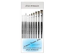 Da Vinci Serie 373 (3373) Lot de 3 pinceaux synthétiques plats 0,2,4 et Da Vinci Serie 374 (3374) 2,4,6,8,10,12,16