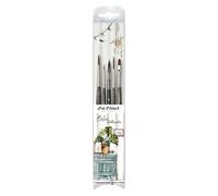 da Vinci, Signature Boho Watercolor Lot de pinceaux Aquarelle de qualité supérieure pour Papier, Lavage, Look bohème Vintage, Manche Court, fabriqué en Allemagne, Tailles 0, 0, 4, 4 et 4