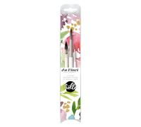 da Vinci, Signature Frau HÖLLE, Set, Loose Watercolor Florals, Pinceaux en Poils de martre français et synthétiques Pointus, Pinceaux pour Aquarelle, délavé, Fabriqués en Allemagne, Tailles 1, 8 et 2