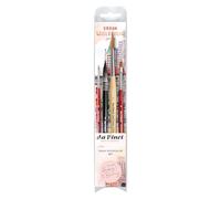 da Vinci, Signature Urban Watercolor Journey, Set, May & Berry, pinceaux Aquarelle Haut de Gamme, pour Papier, Peinture sur Soie et délavage, fabriqués en Allemagne, Tailles 7, 2, 0 et 4