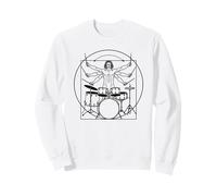 DA Vinci Vitruvian Batteur Man Rock n Roll Fan Sweatshirt