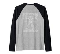 DA Vinci Vitruvian Robot Japonais Anime Lover Graphic Manche Raglan