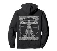 DA Vinci Vitruvian Robot Japonais Anime Lover Graphic Sweat à Capuche