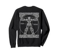 DA Vinci Vitruvian Robot Japonais Anime Lover Graphic Sweatshirt