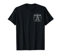 DA Vinci Vitruvian Robot Japonais Anime Lover Graphic T-Shirt