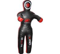 DAAN Mannequin de grappling (180 cm) Wrestling Judo Sac de frappe pour arts martiaux Cuir synthétique Rouge/Noir/Blanc Unisexe