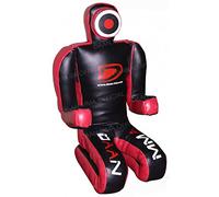 Daan Mma Sac de frappe factice d'entraînement MMA 70 pouces Version XL Cuir synthétique - Noir, Rouge