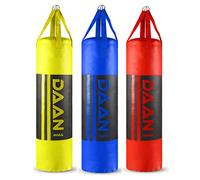DAAN MMA Sac de Frappe pour Boxe, MMA, Muay-Thai, MMA, Kickboxing, Arts Martiaux, en Vinyle Souple, Sac Banane pour entraînement Professionnel, Non rempli (Bleu)