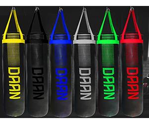 DAAN Sacs de frappe pour entraînement de boxe MMA Nos sacs de frappe colorés sont les meilleurs entraînements de fitness pour le kickboxing, les arts martiaux, sac robuste et durable pour un