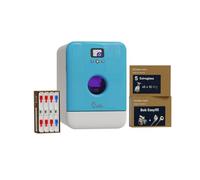 DAAN TECH Bob - Lave-vaisselle Compact 3 Couverts Encastrable - Pose Libre, Avec Réservoir, Portable - Séchage Naturel - Assiette 29 cm - Label Origine France Garantie, Eco-Conçu (Premium Blue)