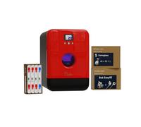 DAAN TECH Bob - Lave-vaisselle Compact 3 Couverts Encastrable - Pose Libre, Avec Réservoir, Portable - Séchage Naturel - Assiette 29 cm - Label Origine France Garantie, Eco-Conçu (Premium Red)
