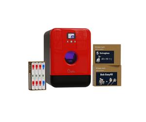 DAAN TECH Bob - Lave-vaisselle Compact 3 Couverts Encastrable - Pose Libre, Avec Réservoir, Portable - Séchage Naturel - Assiette 29 cm - Label Origine France Garantie, Eco-Conçu (Premium Red)