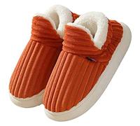 DAaomi Pantoufles Homme Et Femme Hiver Chaud Chaussons Couple En Polaire Confort Chaud Coton Chaussons Maison Mémoire Mousse Bois Plancher Faux Daim à Fourrure Mules Automne Hiver Intérieur/Extérieur
