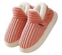 DAaomi Pantoufles Homme Et Femme Hiver Chaud Chaussons Couple En Polaire Confort Chaud Coton Chaussons Maison Mémoire Mousse Bois Plancher Faux Daim à Fourrure Mules Automne Hiver Intérieur/Extérieur