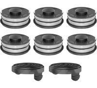 Daaxing Bobine de rechange pour débroussailleuse Einhell Gc-Et 4530 3405685 - Bobine de rechange pour débroussailleuse (6 bobines de fil + 2 capuchons)
