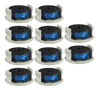 Daaxing Bobine et couvercle de fil pour débroussailleuse Ryobi RAC124 18 Volt +Razor OLT/RLT 1830 1831, Couvercle de bobine de fil de débroussailleuse de remplacement, Bobine de fil en hélice (10PCS)